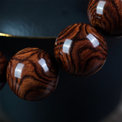 达隆海南黄花梨手串男2.0海黄正芯对眼大X纹文玩佛珠手链把件女 GSHD021(收藏级大黑线鬼脸对眼)