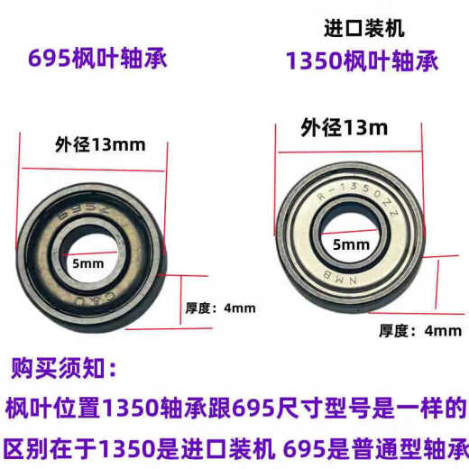 
Dongcheng Electric Wrench 18V Rear Bearing DCPB03-18 Impact Wrench Front Bearing 02-18 General Maple Leaf Bearing 695