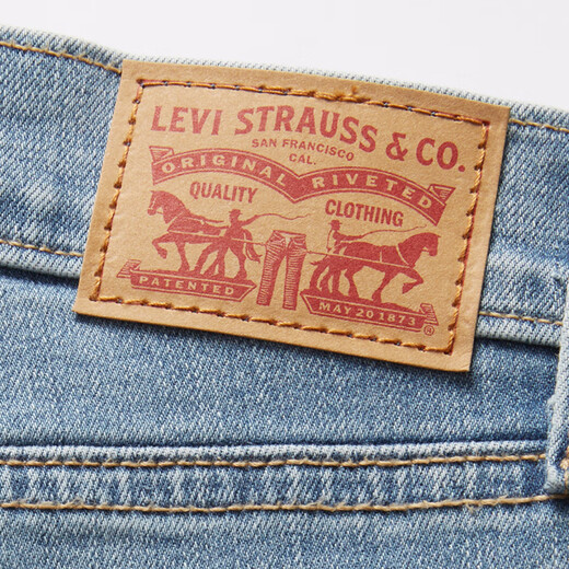 Levi's Levi's women's ripped slim fit trendy slim dopamine personality fashion blue denim shorts blue 27