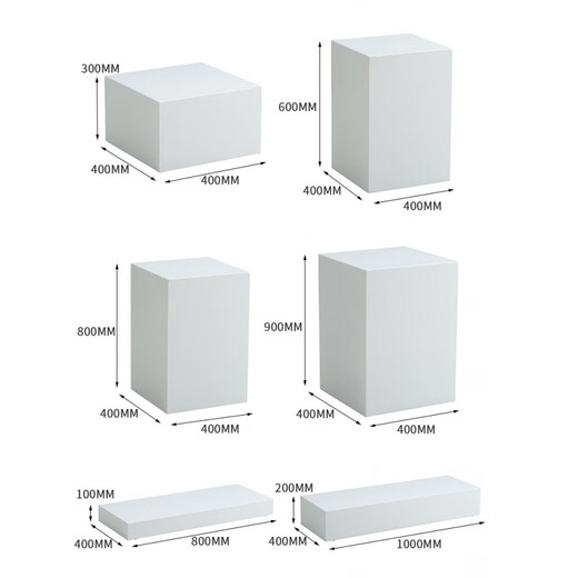 积易木坊展台 展示柜陈列柜展示台木质烤漆展示台橱窗展示台地台工艺品方 白色烤漆30*30*20 官方标配
