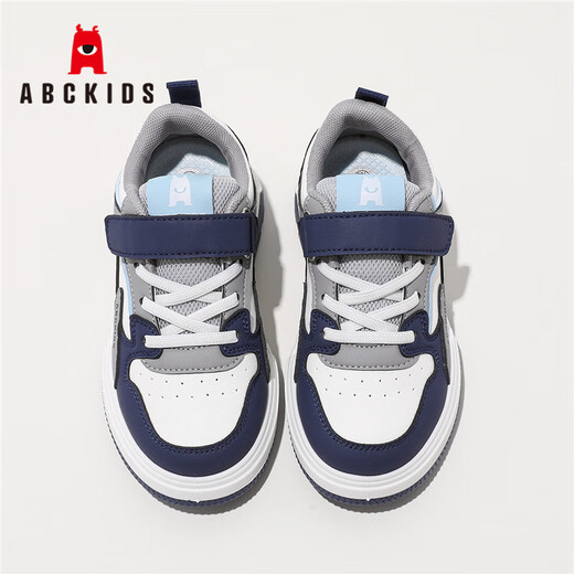 ABC KIDS children's shoes for boys and girls spring and autumn breathable Velcro children's sports shoes 3668PY rice blue gray 33 size