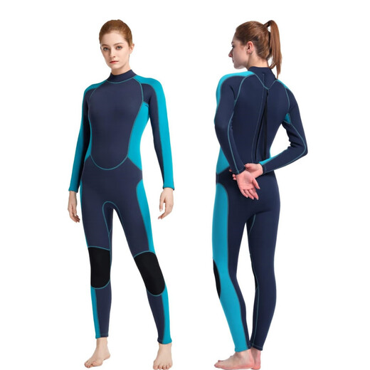 BLUE DIVE cross-border 3mm one-piece wetsuit water rescue warm snorkeling coach paddleboard surfing cold-proof jellyfish wetsuit 3mm black 2XL