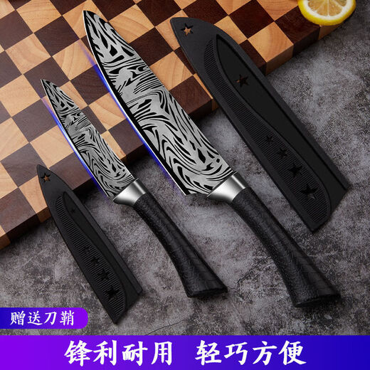 Fruit knife, household Damascus steel pattern knife, sharp, high hardness, melon and fruit knife, student dormitory, sharp, super fast, Damascus pattern fruit knife