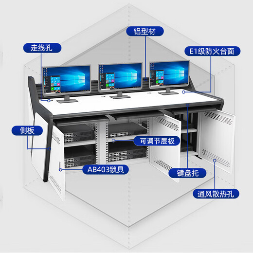 Shenglang monitoring station operation console command center dispatching station video center security center console double 80 per station