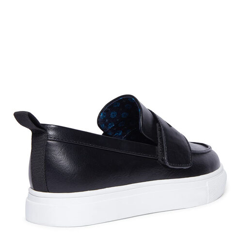 STEVE MADDEN Boys' Adaptive Cooper Loafers Black//White 2 Little Kid