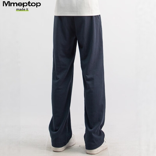 MMOPTOP Japanese Slim Straight Guard Pants Autumn Men's Drapey Loose Sports Casual Pants MXXK61 Sapphire Blue L