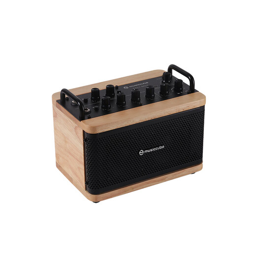 Music Knight D2 musical instrument speaker stringless guitar playing electric blowpipe saxophone special portable Bluetooth live broadcast in-recording sound D2 oak color