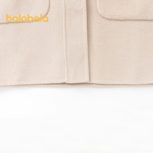 BALABALA Girls' Autumn Outerwear Fashionable Hooded Woolen Coat New Year's Eve Clothes for Older Children Brown Color 00355 165 cm