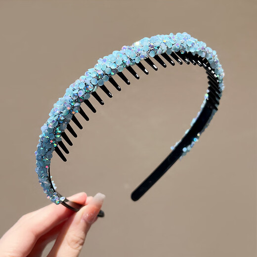 Tang Funi children's broken diamond hairband headband girl's hair accessories little girl new headband hairpin princess's broken hair does not tie the head of the girl's broken diamond headband - pink