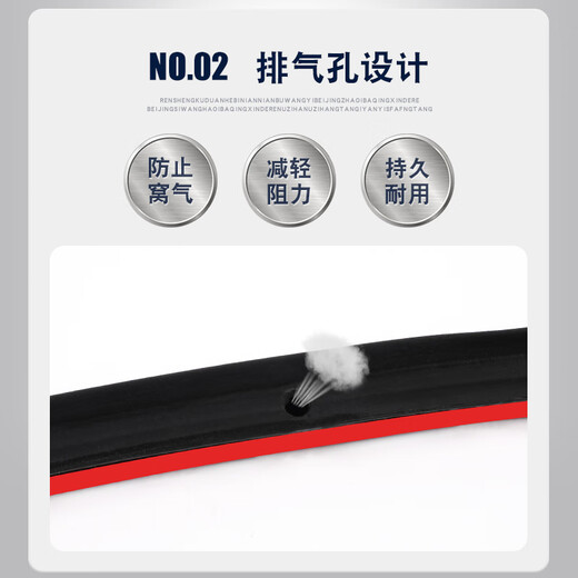 巫记汽车门中控隔音密封条降噪防尘土水加改装饰AB升级静音引擎盖胶条 中控台专用密封条【双面六卡槽】 蔚来ET5ES6ES8ET7EC679