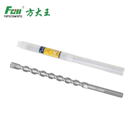 Fang Dawang extended drill bit five-pit cross four-edged electric hammer drill bit alloy head SDS-MAX reinforced concrete impact drill bit 20*400mm five-pit cross four-edged