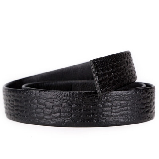 Crocodile shirt automatic buckle first layer cowhide without buckle belt body men's headless belt embossed crocodile full bone pattern 2953