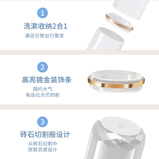 Easy Travel Travel Wash Cup Travel Portable Mouthwash Toothbrush Cup Storage Box Wash Bag Set Fashion White Empty Cup