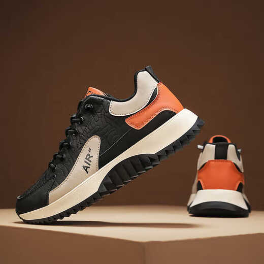 Qinpin Qingdao Fukelai Men's Shoes Spring Autumn and Winter New Leather Sports Shoes Men's Dad Shoes Anti-Slip Travel Running 9911 Mi Blue 42