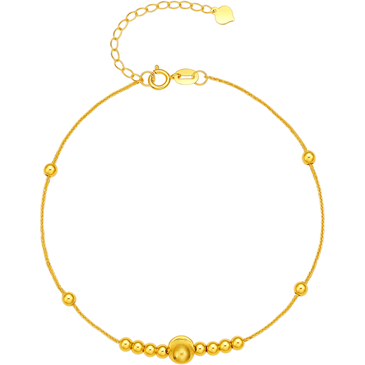 Saturday Fortune 18K Gold Bracelet Women's Cat's Eye Gold Bead Color Gold Bracelet Birthday Gift C0713579 18K Gold 16+3cm