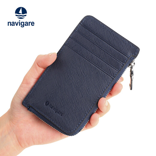NAVIGARE Italian small sailing ship card holder ID storage bag card slot men's business card holder birthday gift blue-N4A509-041103G