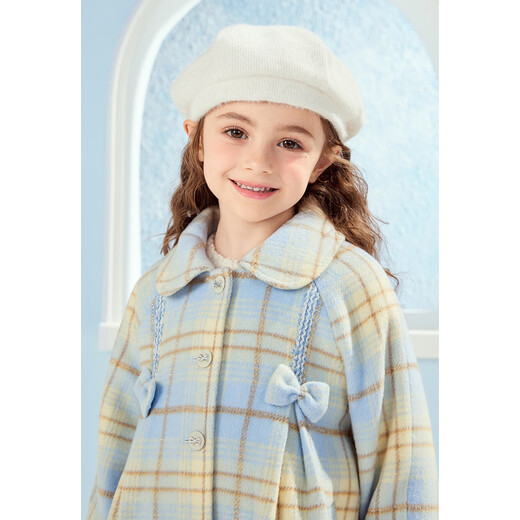 MiniPeace Children's Winter Girls' Coat FBAAE4D18 Salt Spray Blue 150cm