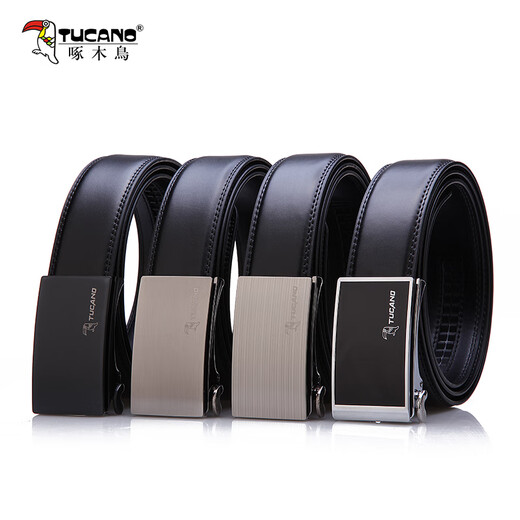Woodpecker (TUCANO) new model automatic buckle belt men's leather belt business casual cowhide trouser belt inner wear style 1