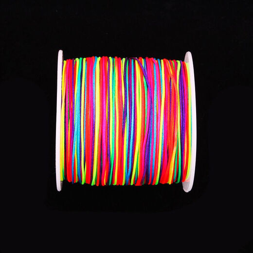 No. 72 jade thread pierced with Buddhist beads, star and moon bodhi, small diamond, walnut bracelet, non-elastic toy rope, wear-resistant, red rope, 1 roll, 50 meters, 1 roll