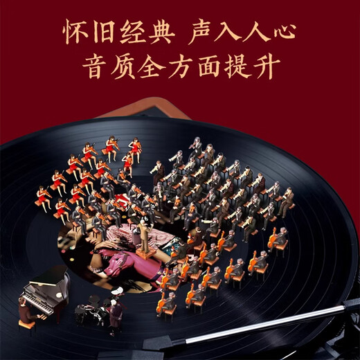 Yunya wedding gift for newlyweds, wedding and engagement, vinyl record player, bluetooth audio, living room ornaments, housewarming gift, bluetooth model, love horse brown, with gift bag, does not include records