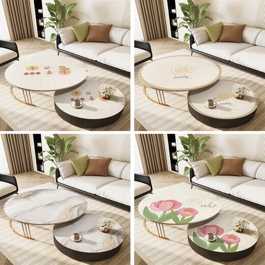 Lilang dining table mat round small round table round coffee table mat no-wash oil-proof and waterproof tablecloth anti-scalding anti-slip mat dining table mat Qingdai diameter 150cm