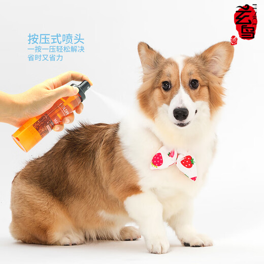 Black Bird Pet Knot Opening Spray Cats and Dogs Anti-static Knot Opening and Hair Protection Dog Hair Conditioner Moisturizing Pet Styling Hair Care Solid Wood Needle Comb + Fluffy Styling Spray