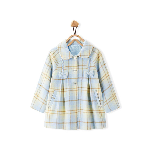 MiniPeace Children's Winter Girls' Coat FBAAE4D18 Salt Spray Blue 150cm