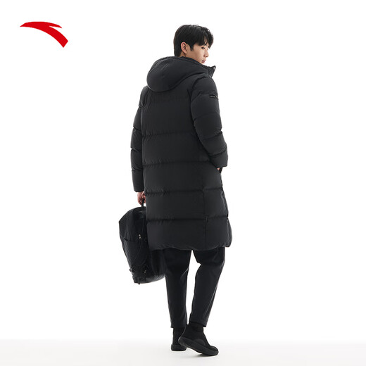 ANTA three-layer quick-warming down jacket | Mid-length four-proof down jacket for men winter new hooded windproof warm jacket