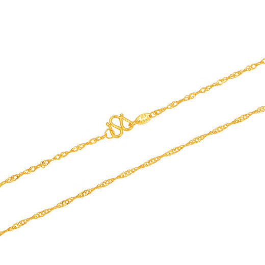 Caibai Jewelry Gold Necklace Pure Gold Water Ripple Women's Necklace Price Approximately 2.30g Approximately 40cm