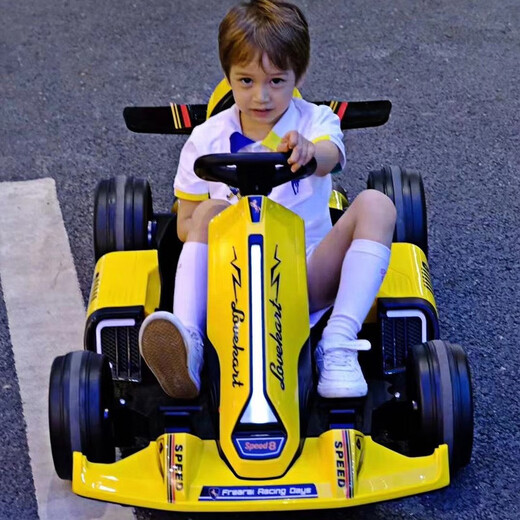 Bedoqi voiture électrique pour enfants go-kart voiture jouet pour bébé télécommandée à quatre roues peut être conduite par des adultes et des enfants âgés de 4 à 10 ans batterie au lithium rouge phare 25A + télescopique à vitesse réglable + télécommande