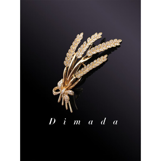 QUAMER gold store dimada wheat ear hard-working men's brooch brooch brooch badge badge suit accessories gold