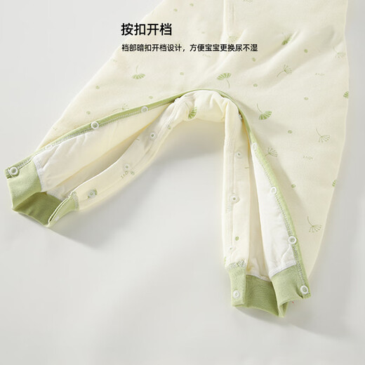 JOYNCLEON baby autumn clothing set autumn and winter quilted children's split baby thermal underwear clothes pants for boys and girls warm quilted dandelion green 90 snap button high waist