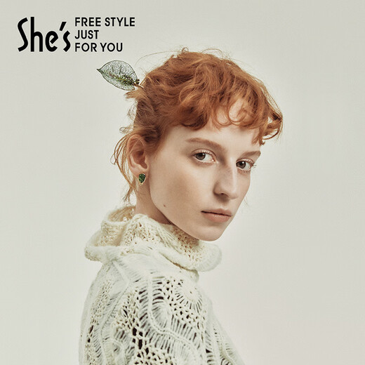 She s Akiko Rousseau holiday original bright craft crystal hairpin new high-end hair accessories hairpin birthday gift for women green D0