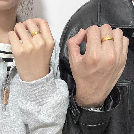 MHFDO Lao Phoenix Lao Phoenix quality 9 pure silver ancient method heritage gold-clad silver ring couple ring men and women Valentine's Day Lao Fengxiang