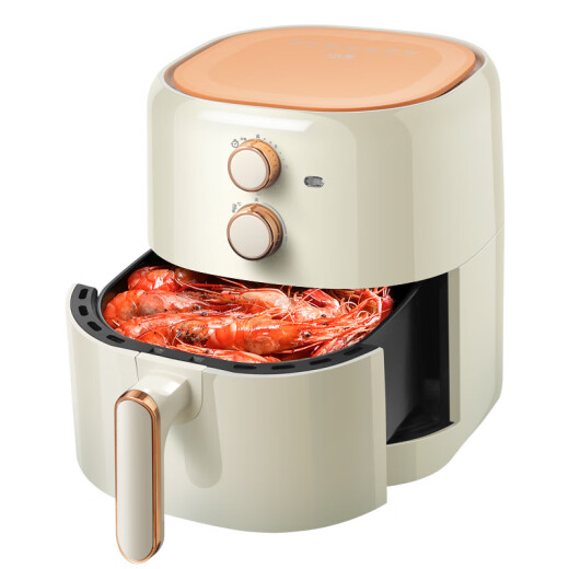 Yamamoto (SHANBEN) air fryer 4.2L large capacity household smart oil-free electric fryer French fries machine multi-function fully automatic fryer high-power low-fat oil-free oven easy to clean D16 milky white 4.2L