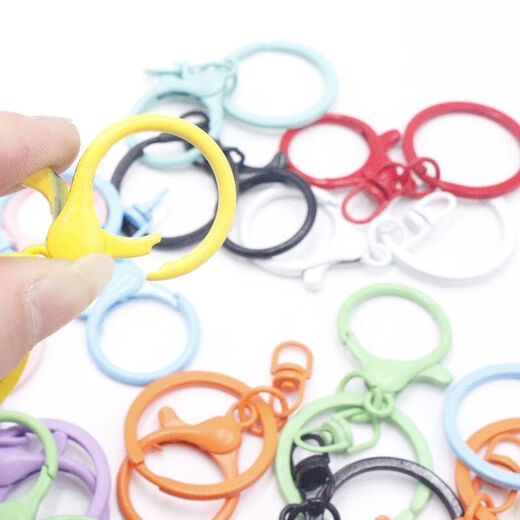Beautifully made colorful paint candy color 8-figure buckle lobster clasp accessories connecting buckle DIY set key chain accessories pendant birthday 10-pack random color