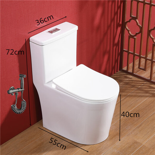 55cm small apartment household small size short siphon type high-impact toilet toilet Chaozhou 55cm siphon type + package installation 200mm