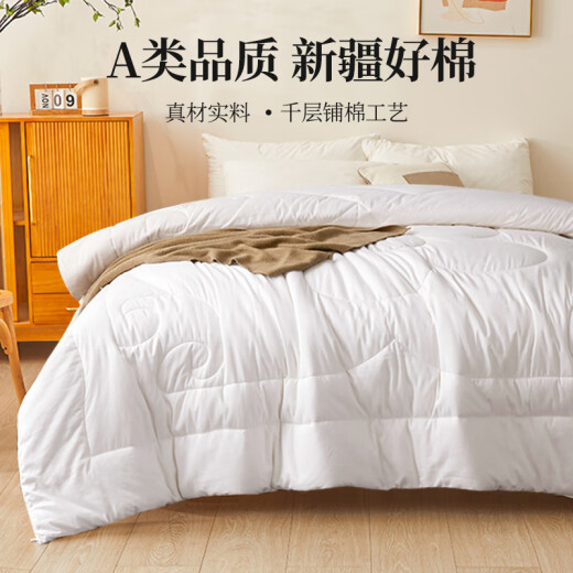 Hengyuanxiang Class A antibacterial pure cotton inside and outside 100% Xinjiang cotton autumn and winter quilt 6Jin [Jin equals 0.5kg] 200*230cm