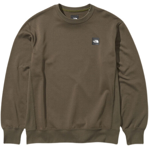 北面（The North Face） 日本 HEATHER LOGO CREW 经典圆领卫衣 NT12143 【代购】黑-K S