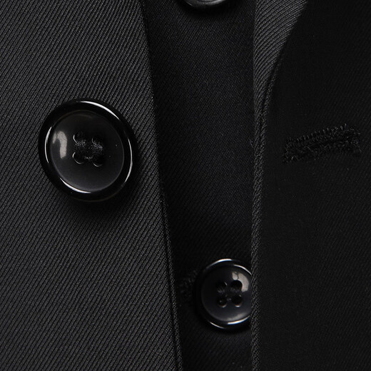 ROMON suit men's three-piece business slim formal suit groomsmen suit groom suit professional suit black XL