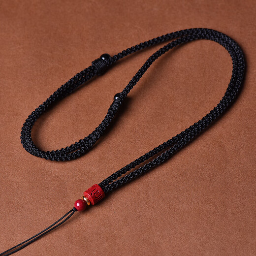 Mochi cinnabar six-character mantra pendant lanyard hand-woven purple gold sand Buddha amulet rope for men and women simple neck hanging necklace rope red rope cinnabar six-character mantra lanyard