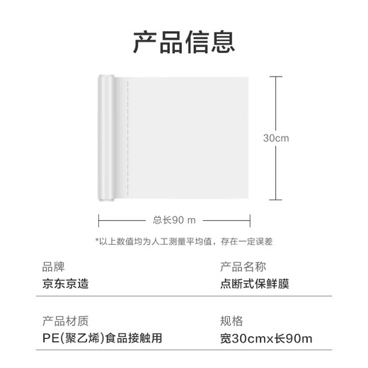 Made in Tokyo, plastic wrap food grade, point-break large size, high temperature resistance, 90 meters*30cm
