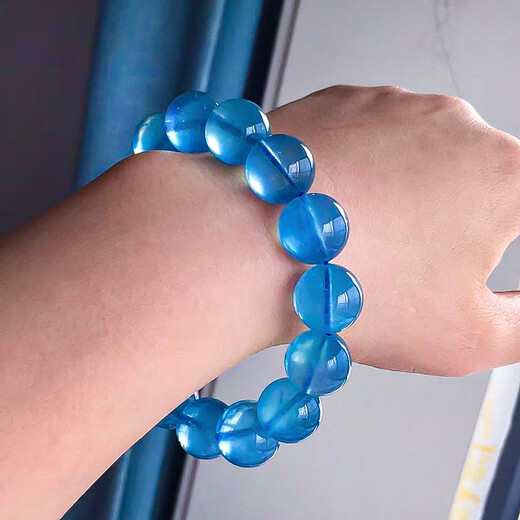 Guran 7A natural ice devil blue 6-20mm single bead non-hole pendant DIY crystal multi-treasure bracelet 7A boutique 20mm single bead