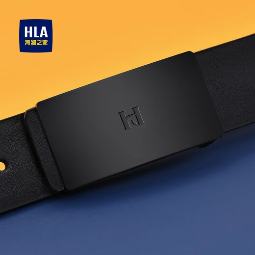 海澜之家皮带男真牛皮合金平滑扣腰带中青年时尚新款生日礼物送老公男友潮