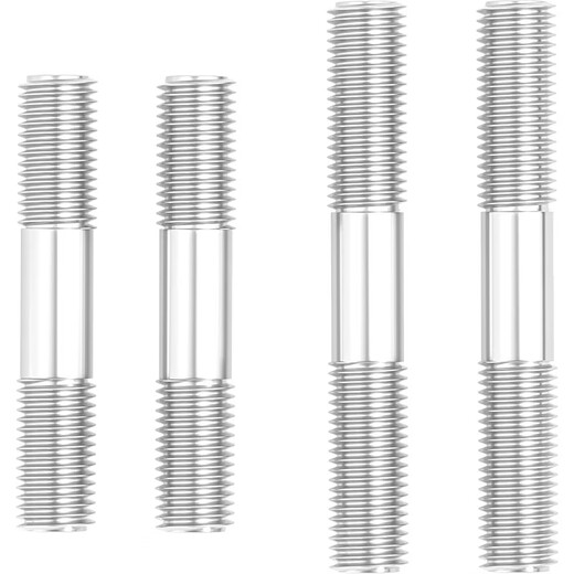 Fengji 304 stainless steel double-head screw rod two-head tooth bolt with wire connection stud rod M3M4M5M6M8M10-M16 M12*50 5 pcs
