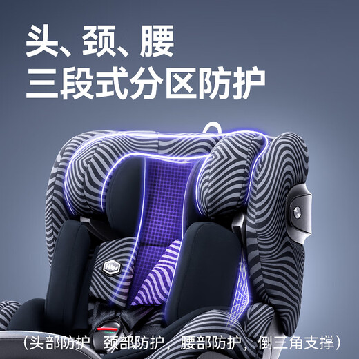 虎贝尔（HBR）儿童安全座椅汽车用i-Size认证0-12岁宝宝婴儿车载 Alfa幻影黑