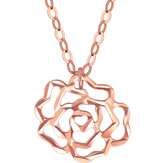 Saturday blessing 18K gold necklace women's rose gold necklace birthday gift KI066879 about 40+5cm