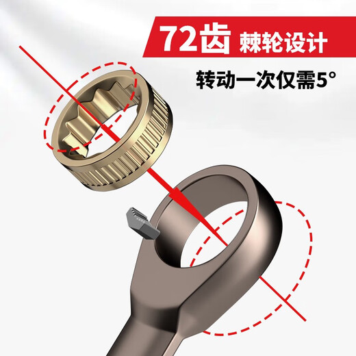 DELIXI ELECTRIC dual-purpose ratchet wrench set tool open-ended wrench home car repair and maintenance labor-saving board 22-piece set