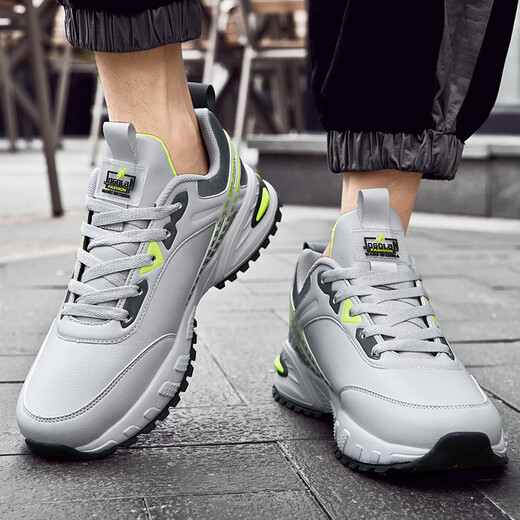 Jordan Grand zapatos de hombre de otoño e invierno zapatos de gran tamaño zapatillas casuales antideslizantes 46 colchón de aire 47 deportes transpirables zapatos deportivos de cuero impermeables verde fluorescente 9737 40