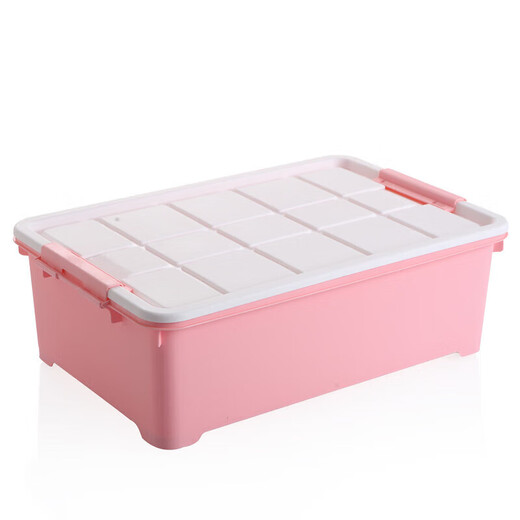 Yushe bed storage box large plastic storage box wheeled storage box clothes storage box height 20cm orange extra large storage box 100*50*23.5cm